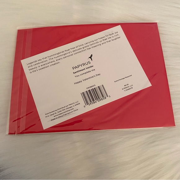 3/$15 NWT Happy Valentine’s Day Papyrus Card. “You complete me”. - Picture 2 of 3